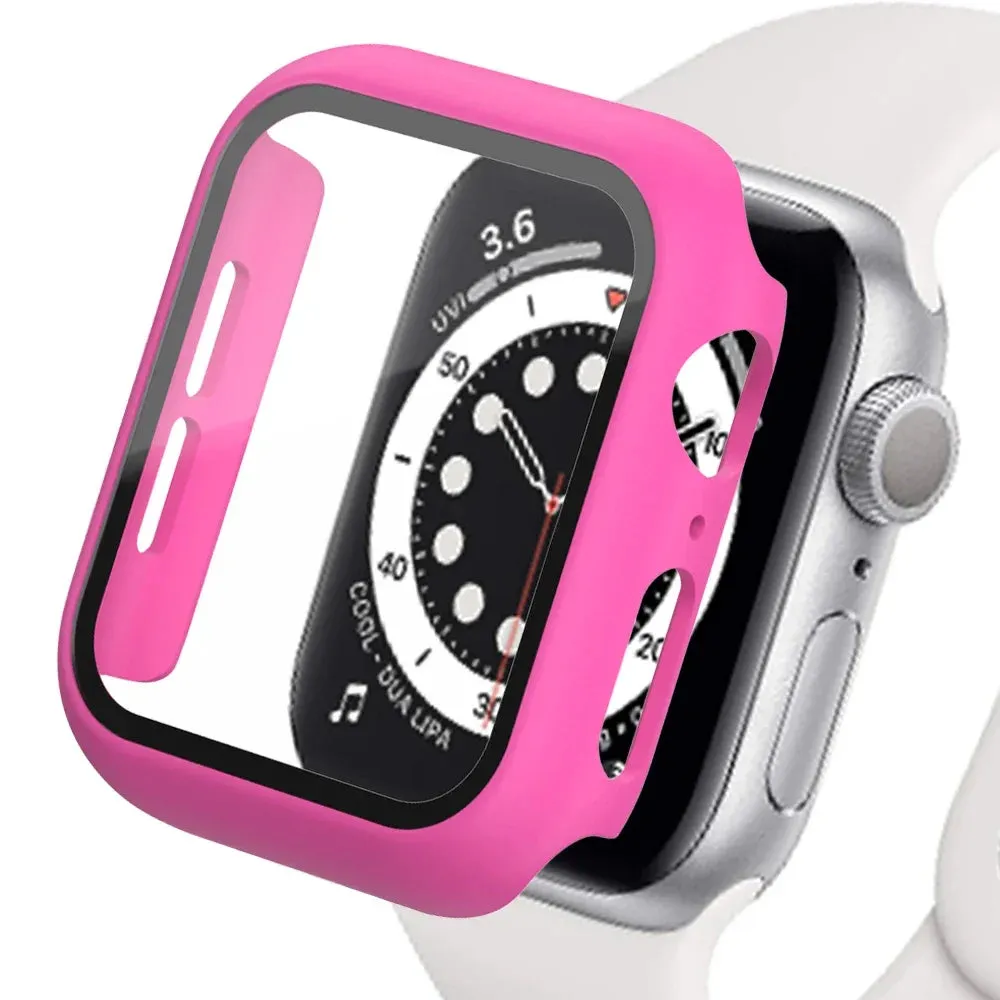 Bumper Cover Case with Tempered Glass For Apple Watch serie 9 4 5 6 SE 7 8 - 45mm 41mm 44mm 40mm 42mm