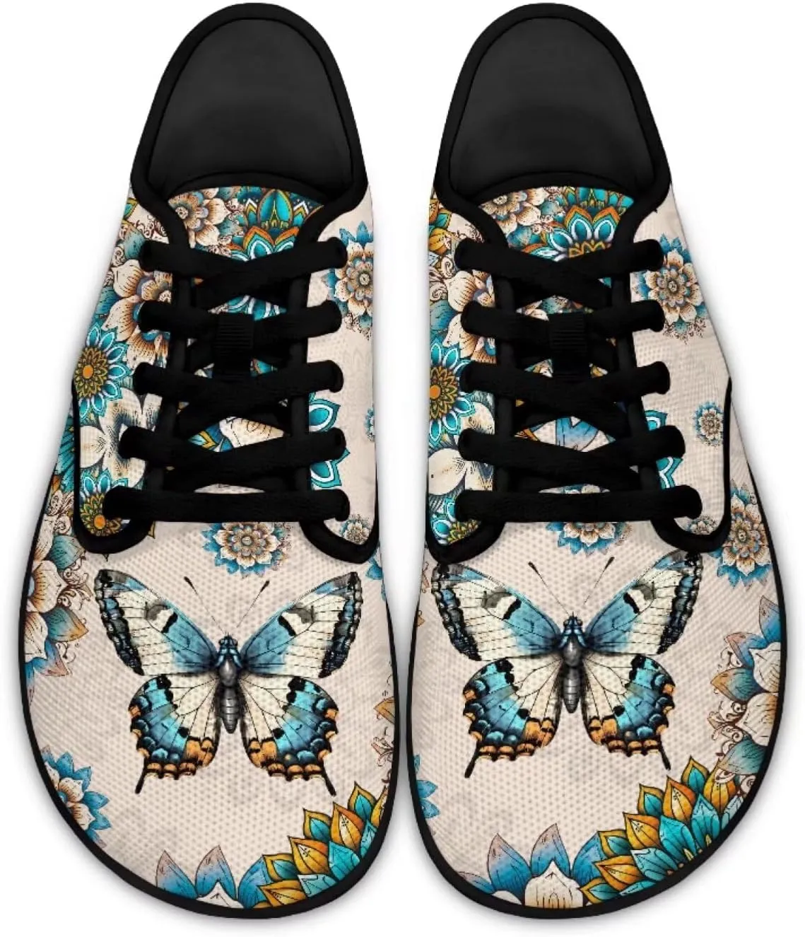 Butterfly Women's Casual Sneakers Barefoot Shoe Minimalist Womens Fashion Sneaker Comfort Casual Dress Shoes