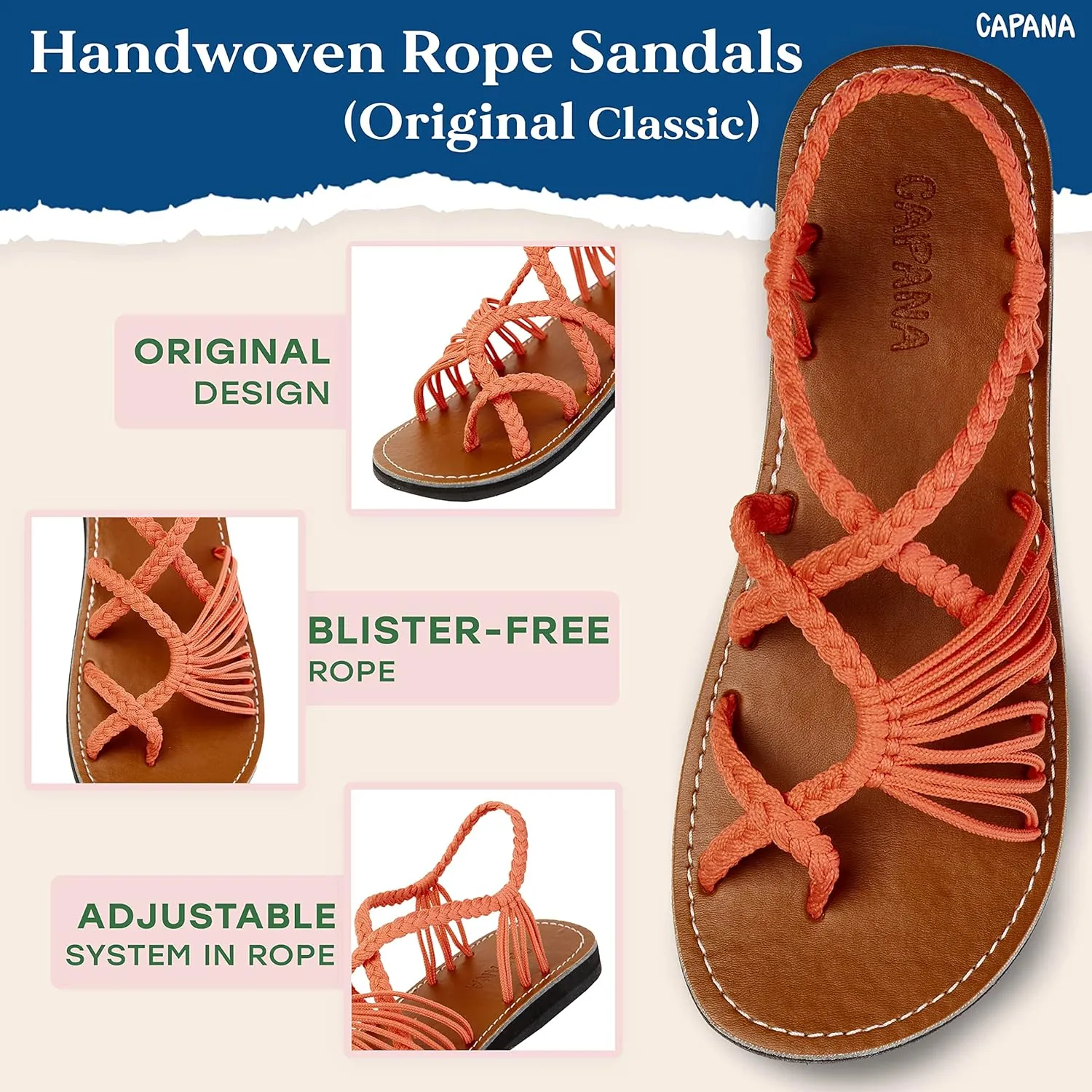 Capana Woven Women's Flat Sandals - Strappy Braided Sandals, Beach Sandals for Women Dressy Summer, Rope Bohemian Sandals, Spring Casual Womens Shoes, Comfy Boho Flats for Teen Girls  Banyan