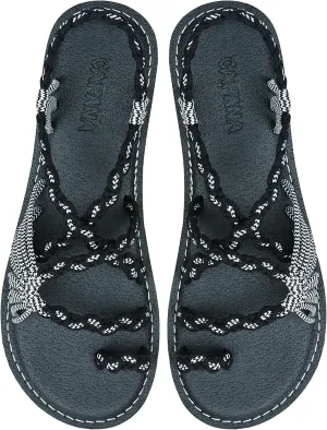 Capana Woven Women's Flat Sandals - Strappy Braided Sandals, Beach Sandals for Women Dressy Summer, Rope Bohemian Sandals, Spring Casual Womens Shoes, Comfy Boho Flats for Teen Girls  Commune