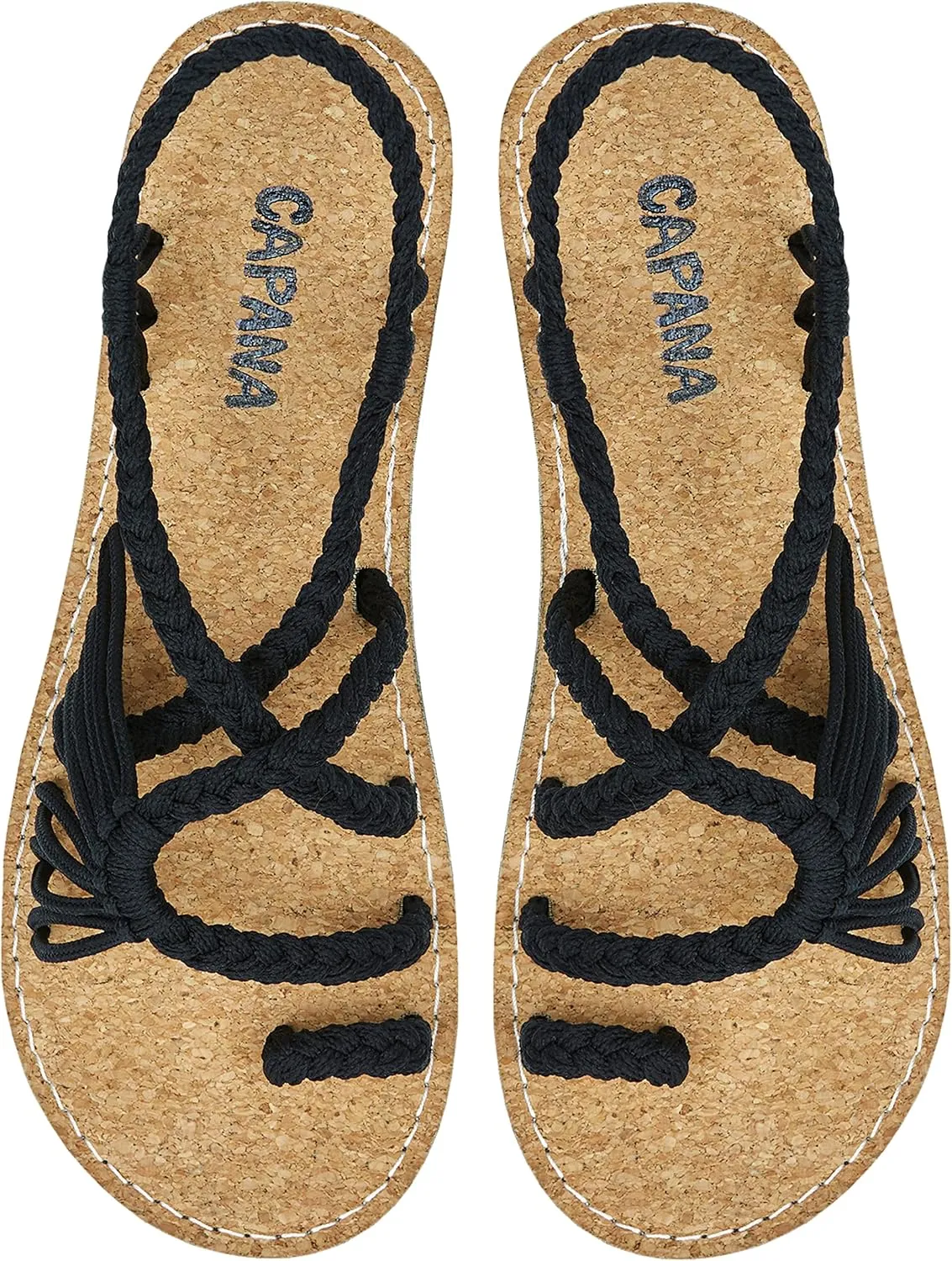 Capana Woven Women's Flat Sandals - Strappy Braided Sandals, Beach Sandals for Women Dressy Summer, Rope Bohemian Sandals, Spring Casual Womens Shoes, Comfy Boho Flats for Teen Girls  Commune