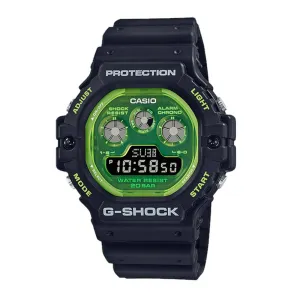 Casio G Shock Black and Green Watch DW-5900TS-1DR
