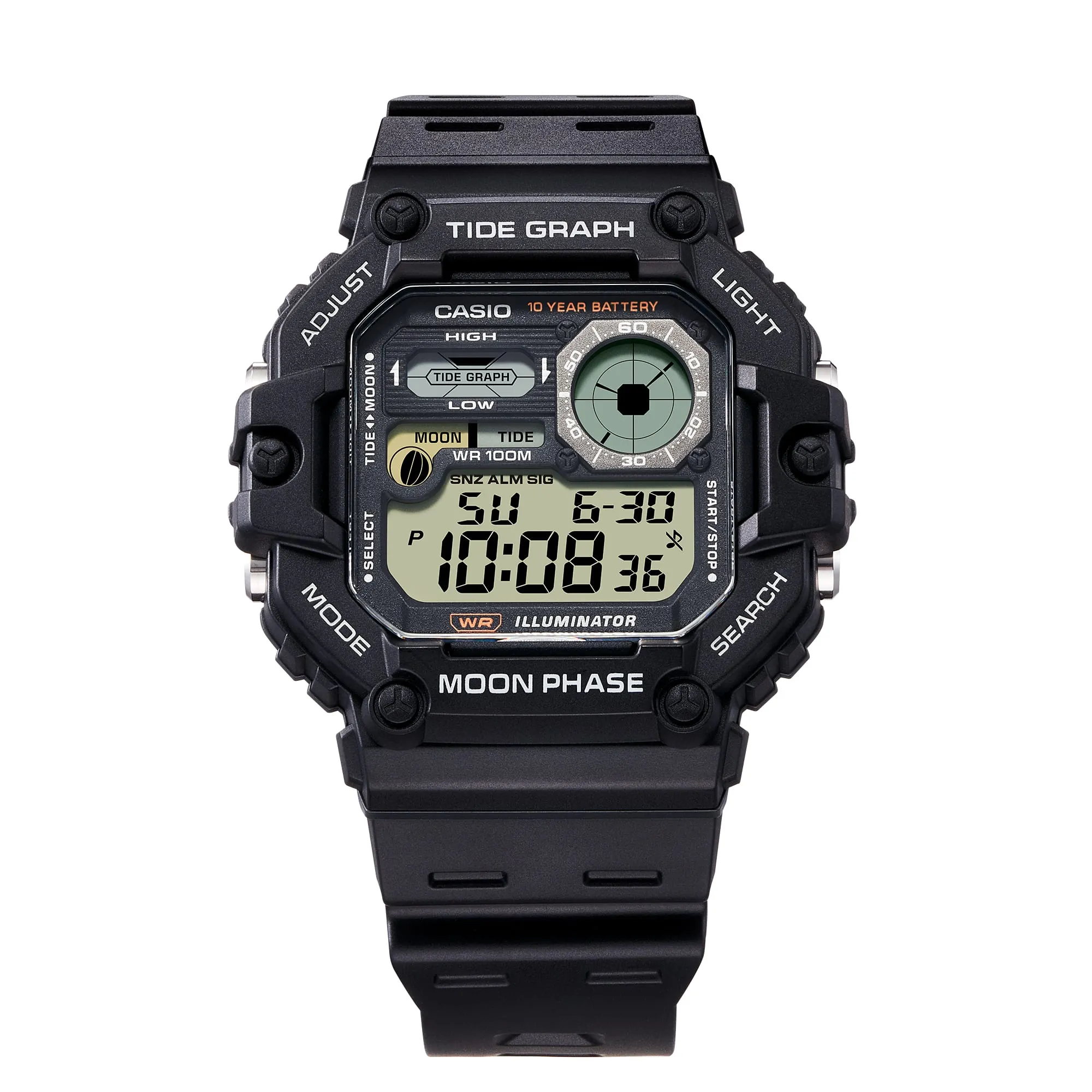 Casio Timeless Black Resin Band Watch with Precision Timekeeping WS1700H-1A