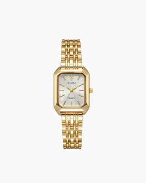 Cassiane – Slim band – Square gold wristwatch