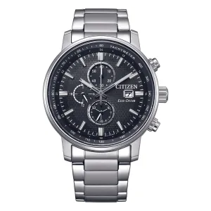 Citizen Chronograph Eco Drive CA0840-87E Black and Silver Men's Watch