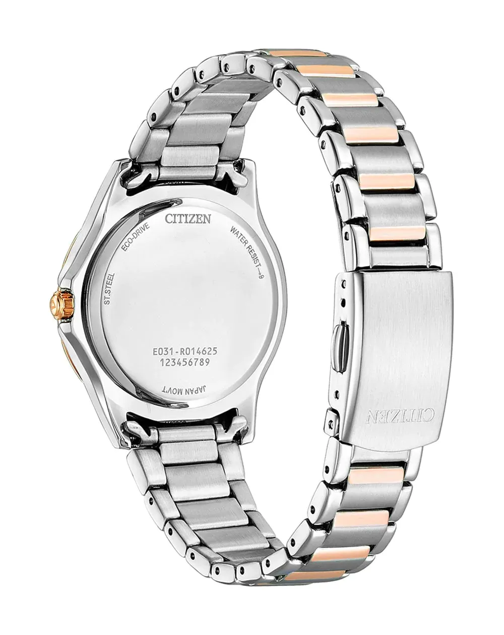 Citizen Eco-Drive Bracelet Black Dial Watch EM0946-58E
