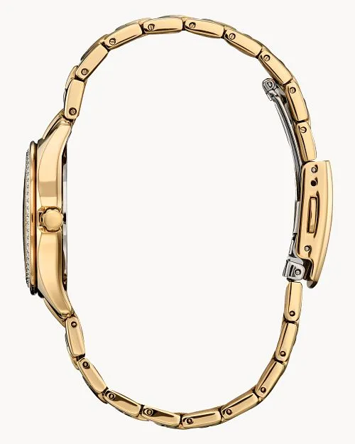 Citizen Eco-Drive Women's Elegant Crystal Gold-Tone Watch