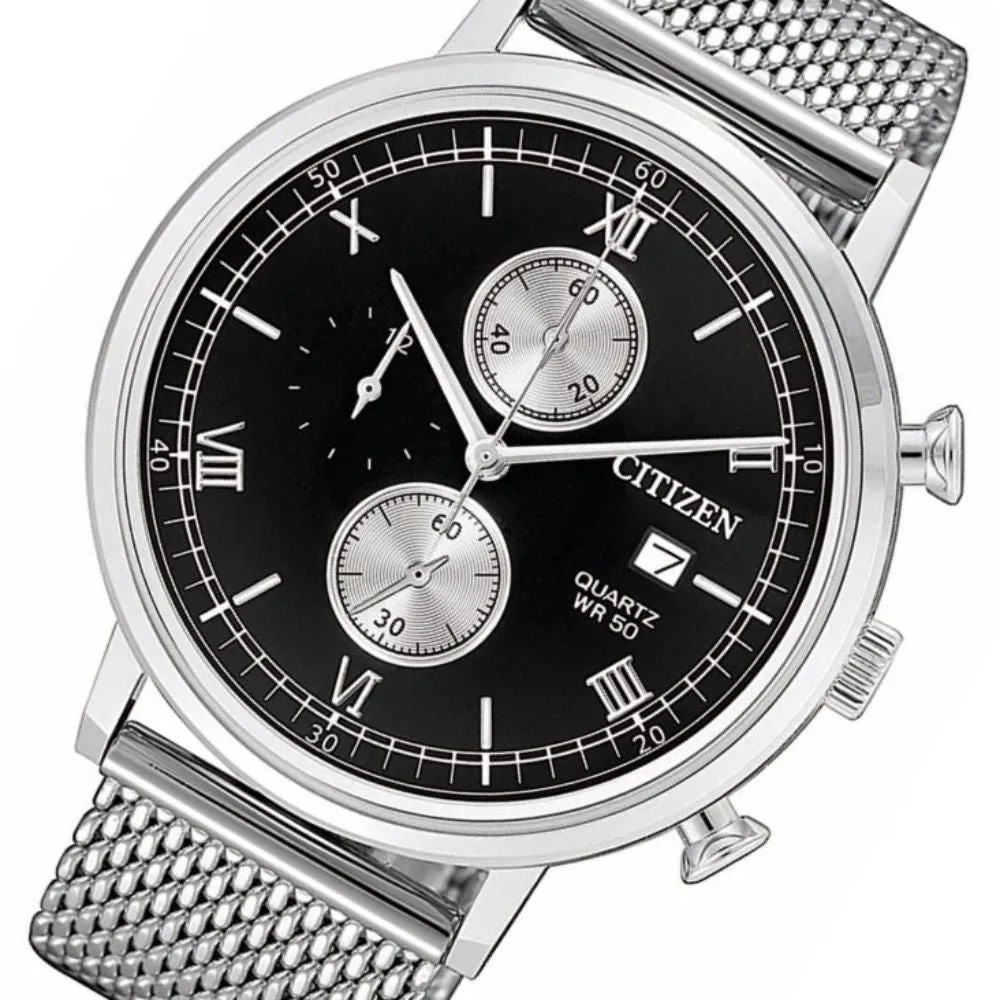 Citizen Silver Mesh Men's Chrono Watch - AN3610-80E