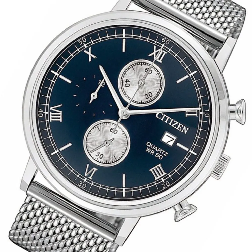 Citizen Silver Mesh Men's Chrono Watch - AN3610-80L
