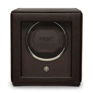 Cub Single Watch Winder With Cover (Brown)