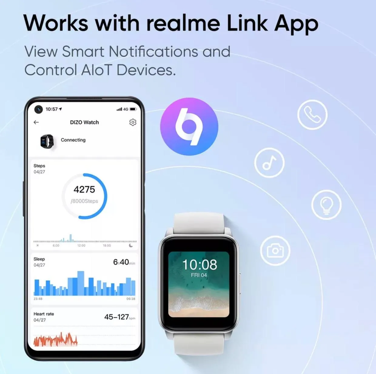 DIZO Watch by realme Techlife Smart Watch - 1 Year Warranty