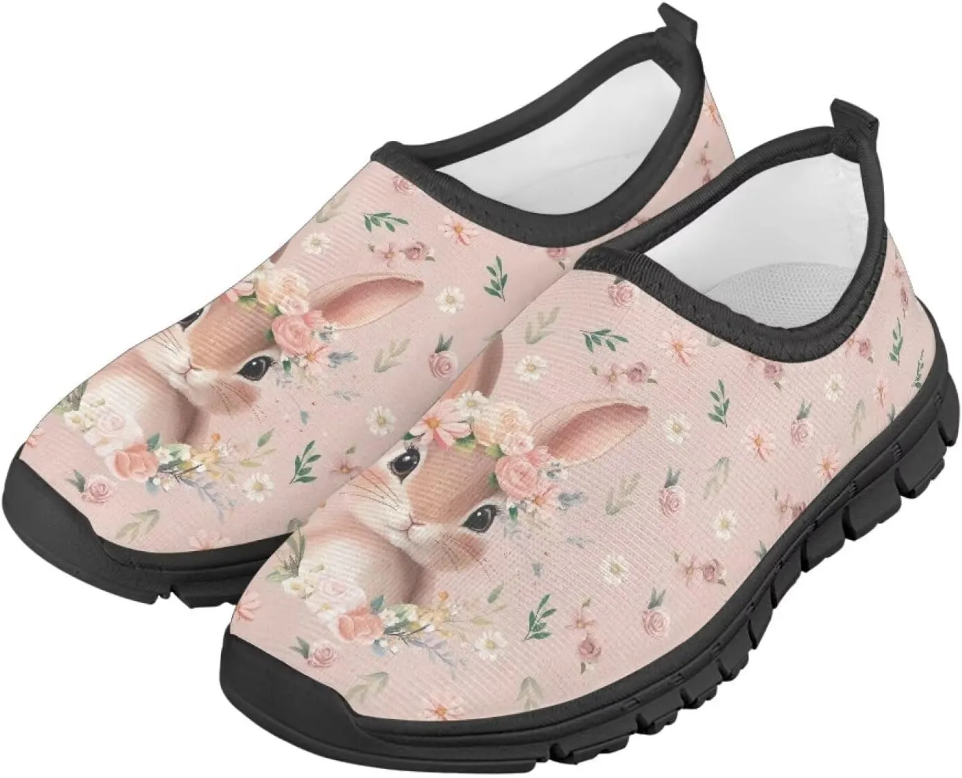 Doojoayie Easter Shoes for Girls Slip On Tennis Shoes Holiday Party Footwear