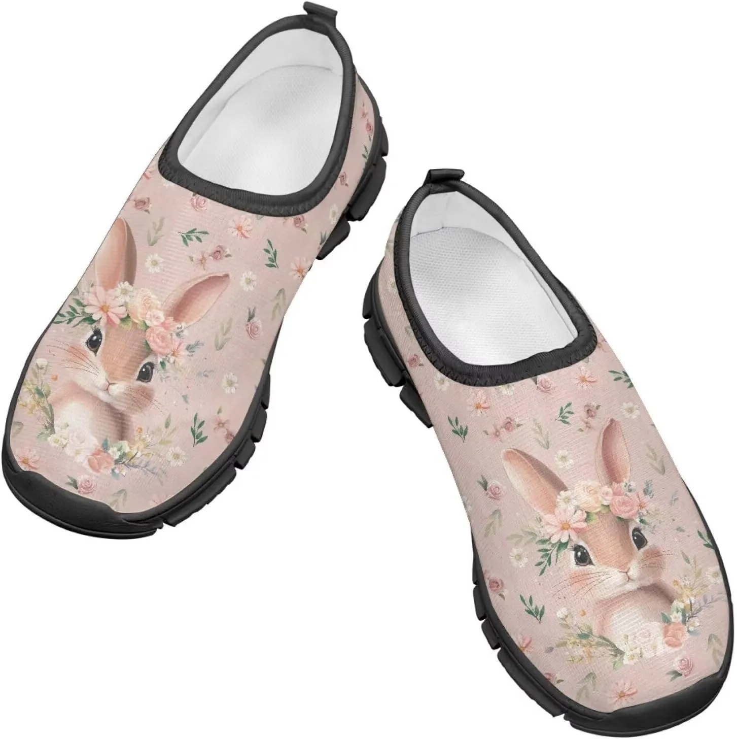 Doojoayie Easter Shoes for Girls Slip On Tennis Shoes Holiday Party Footwear