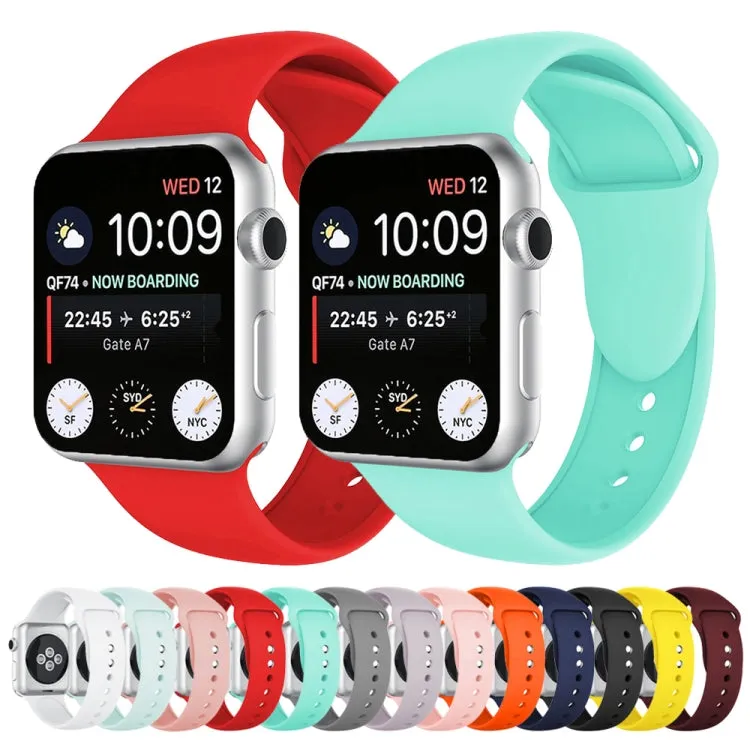 Double Rivets Silicone Watch Band for Apple Watch Series 3 & 2 & 1 42mm(Turquoise)