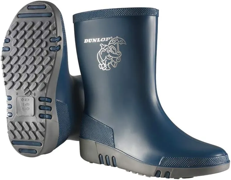 Dunlop Unisex Kids Kinder Gummistiefel Acifort Mini Unlined Rubber Boots Half Shaft Boots & Bootees Blue Size: