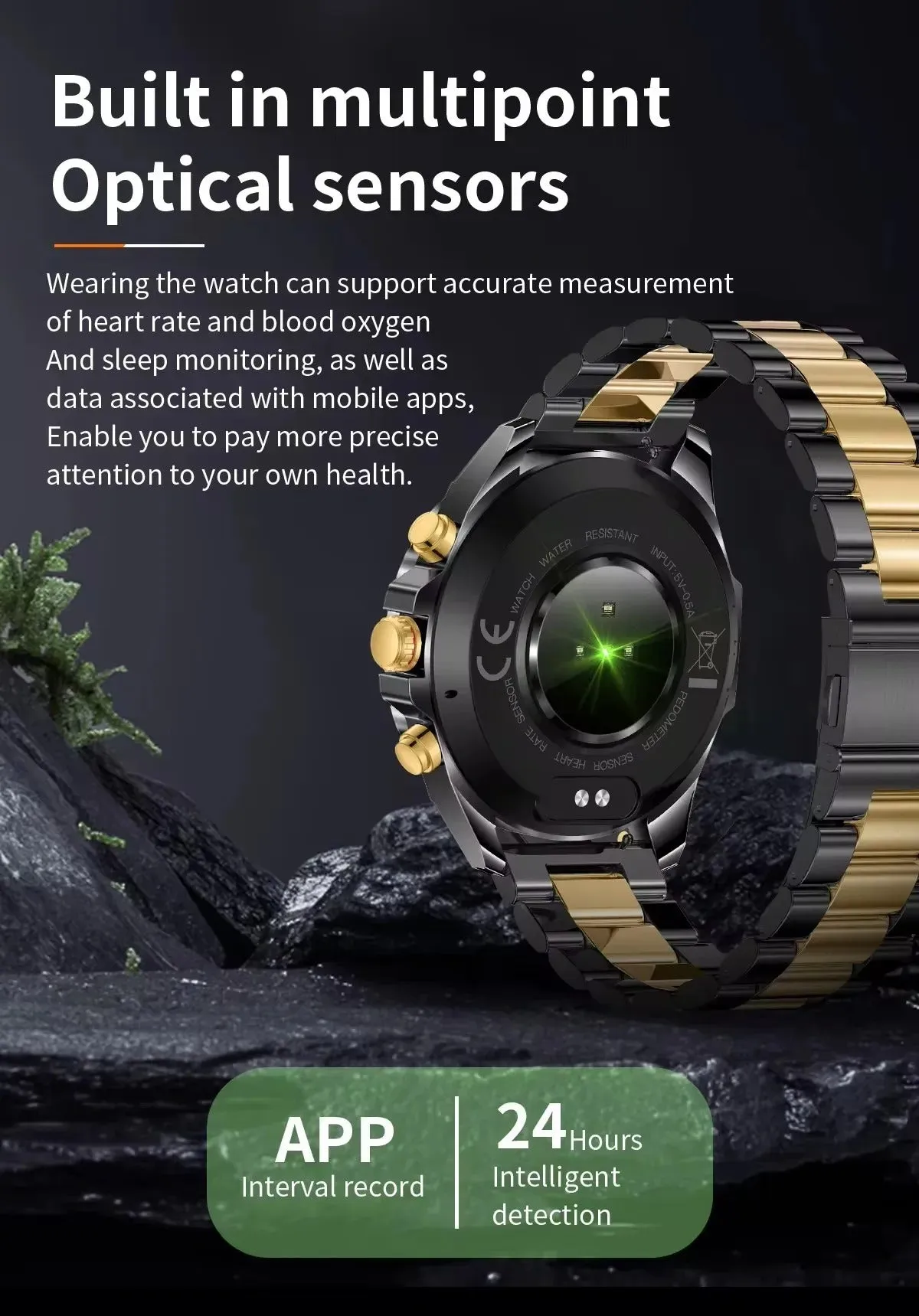 ElegantTech Dual-Tone Smartwatch - Advanced Health & Fitness Tracker