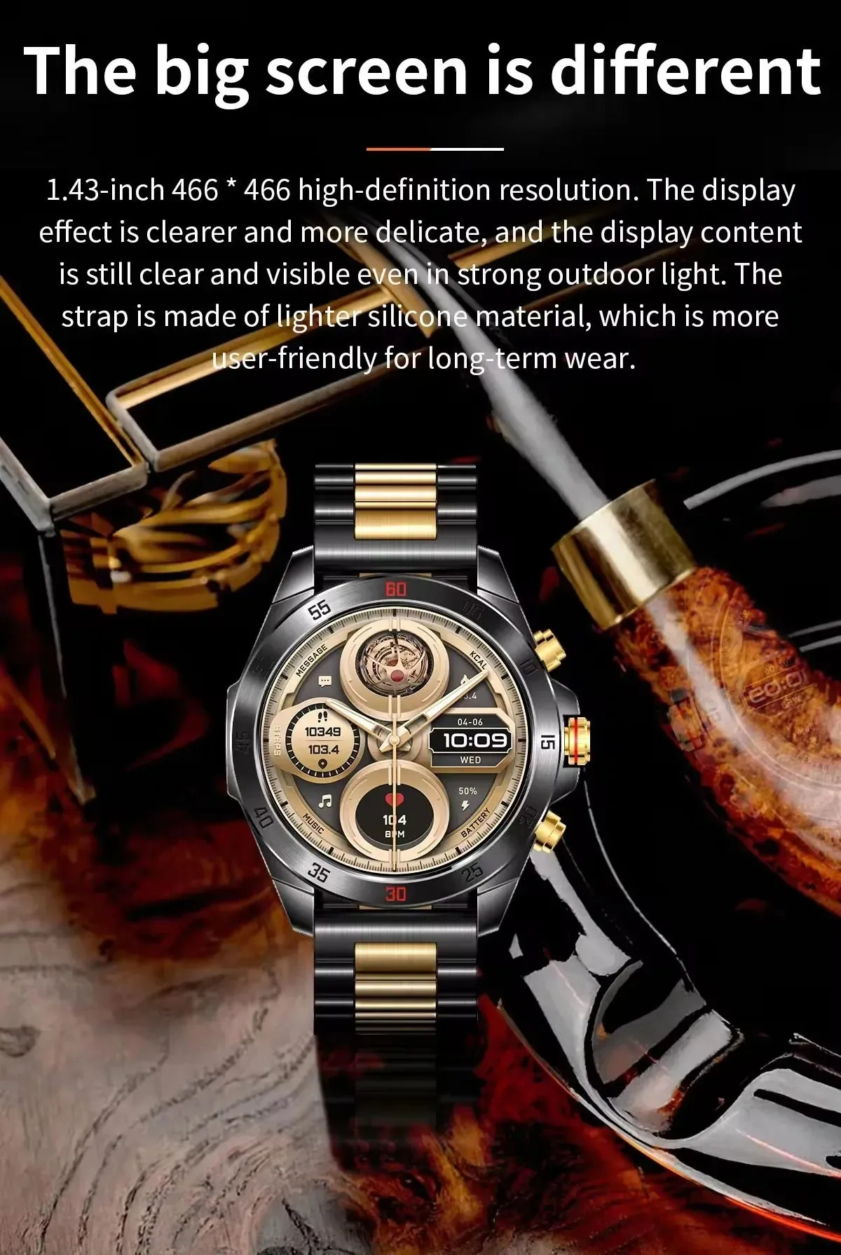 ElegantTech Dual-Tone Smartwatch - Advanced Health & Fitness Tracker