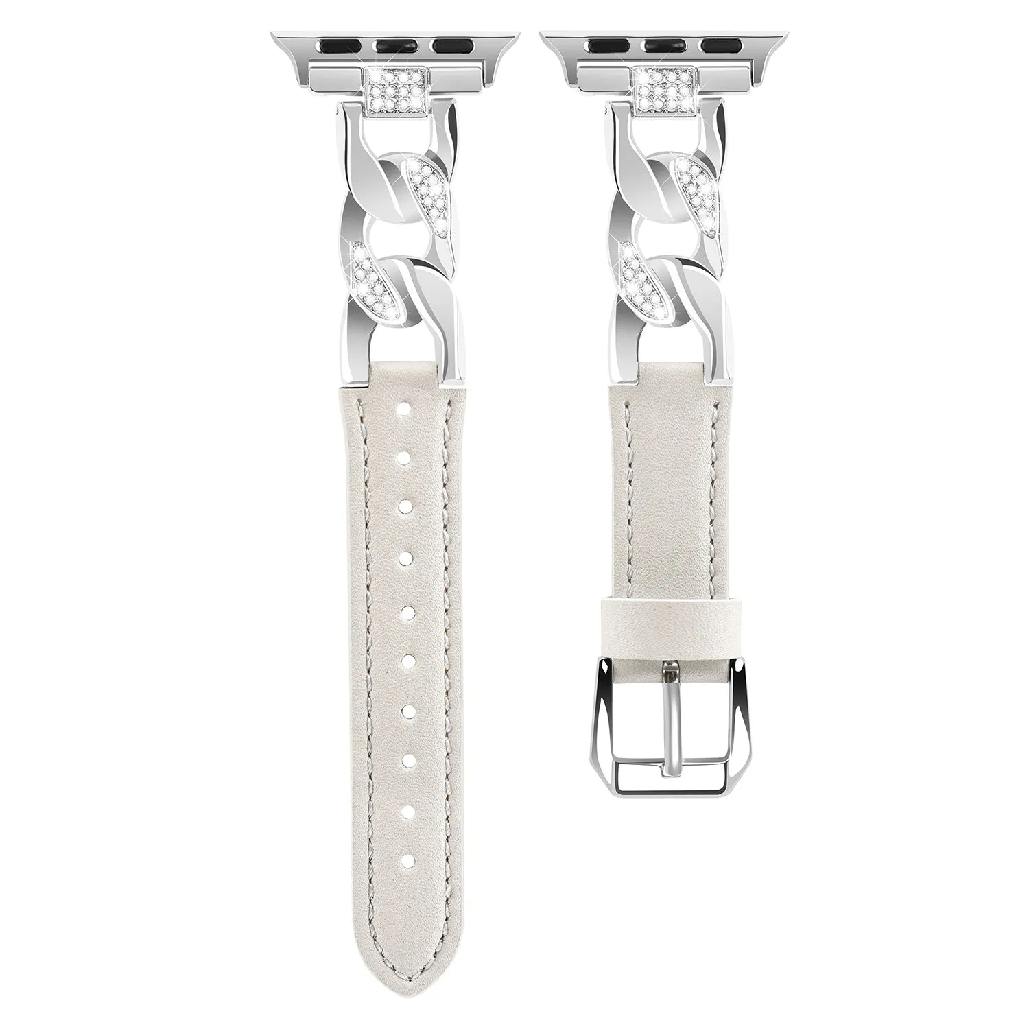 Embellished Crystal Leather Chain
