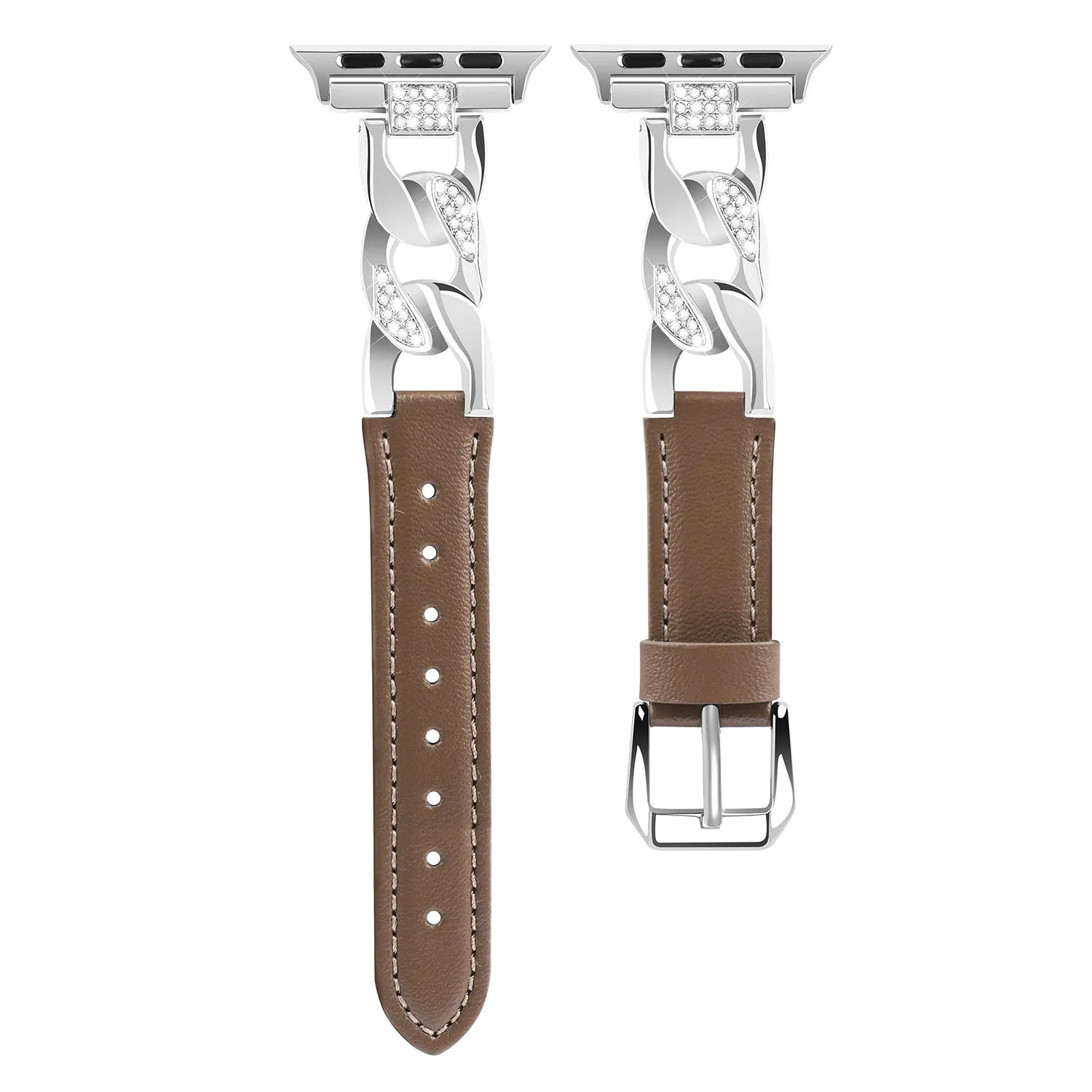 Embellished Crystal Leather Chain