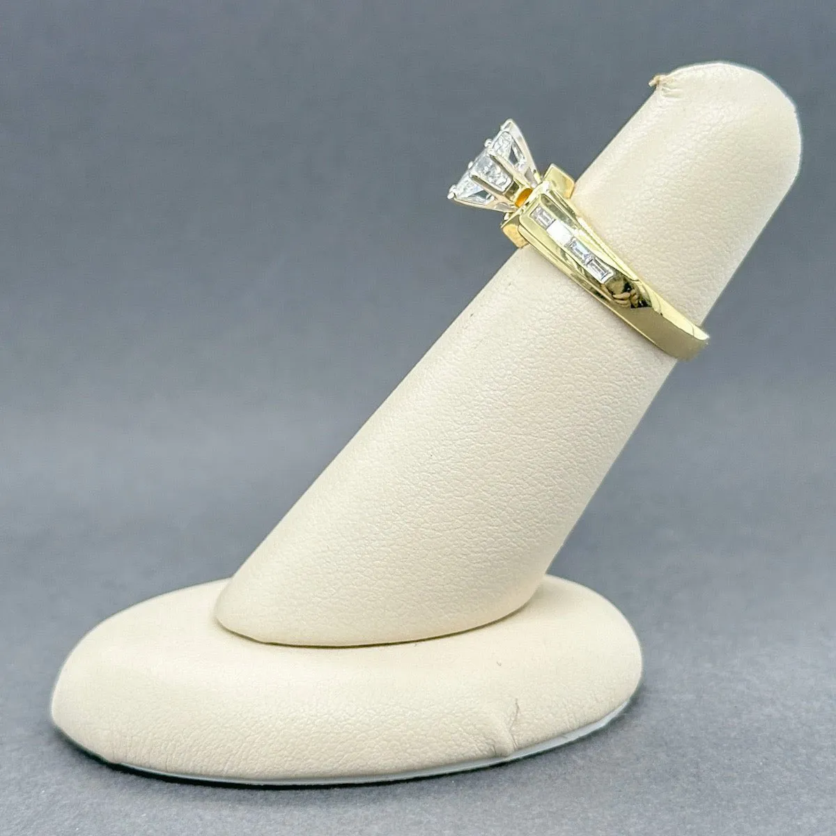 Estate 18K Y Gold 0.76ctw H-I/VS1-2 Diamond Eng. Ring