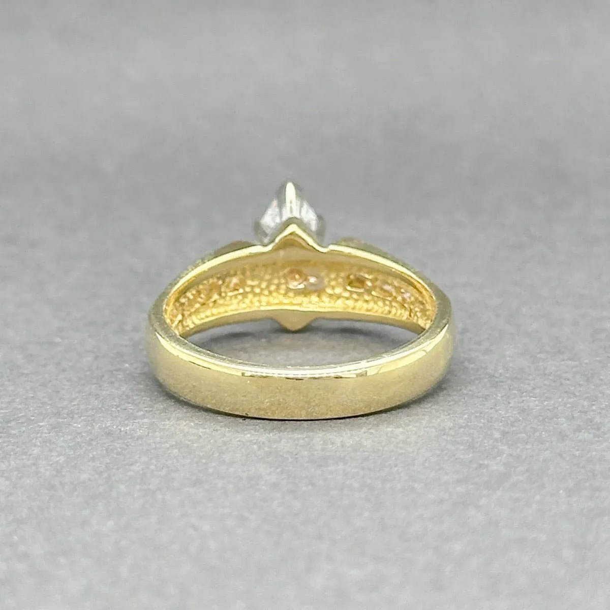 Estate 18K Y Gold 0.76ctw H-I/VS1-2 Diamond Eng. Ring