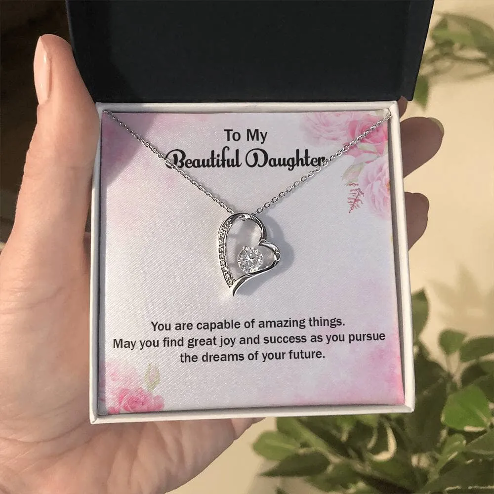 Eternal Sparkle: The Forever Love Necklace - A Symbol of Your Unwavering Belief in Your Daughter