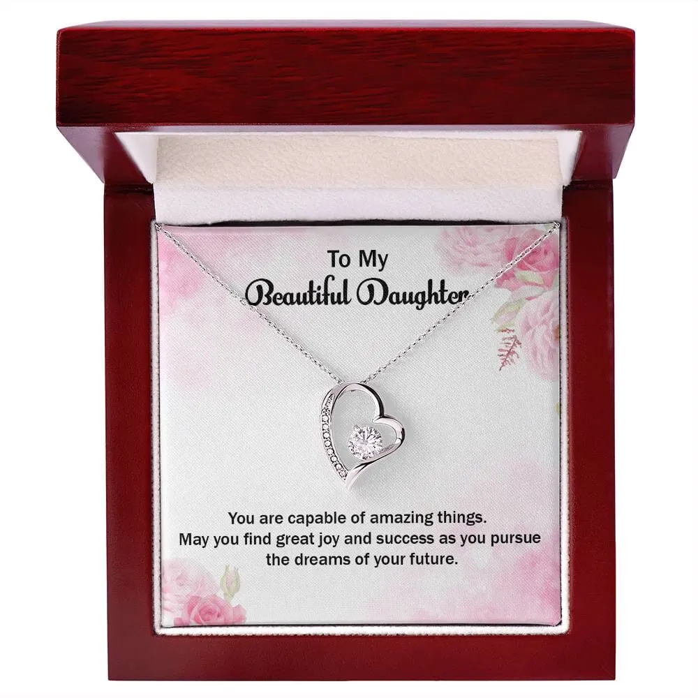 Eternal Sparkle: The Forever Love Necklace - A Symbol of Your Unwavering Belief in Your Daughter