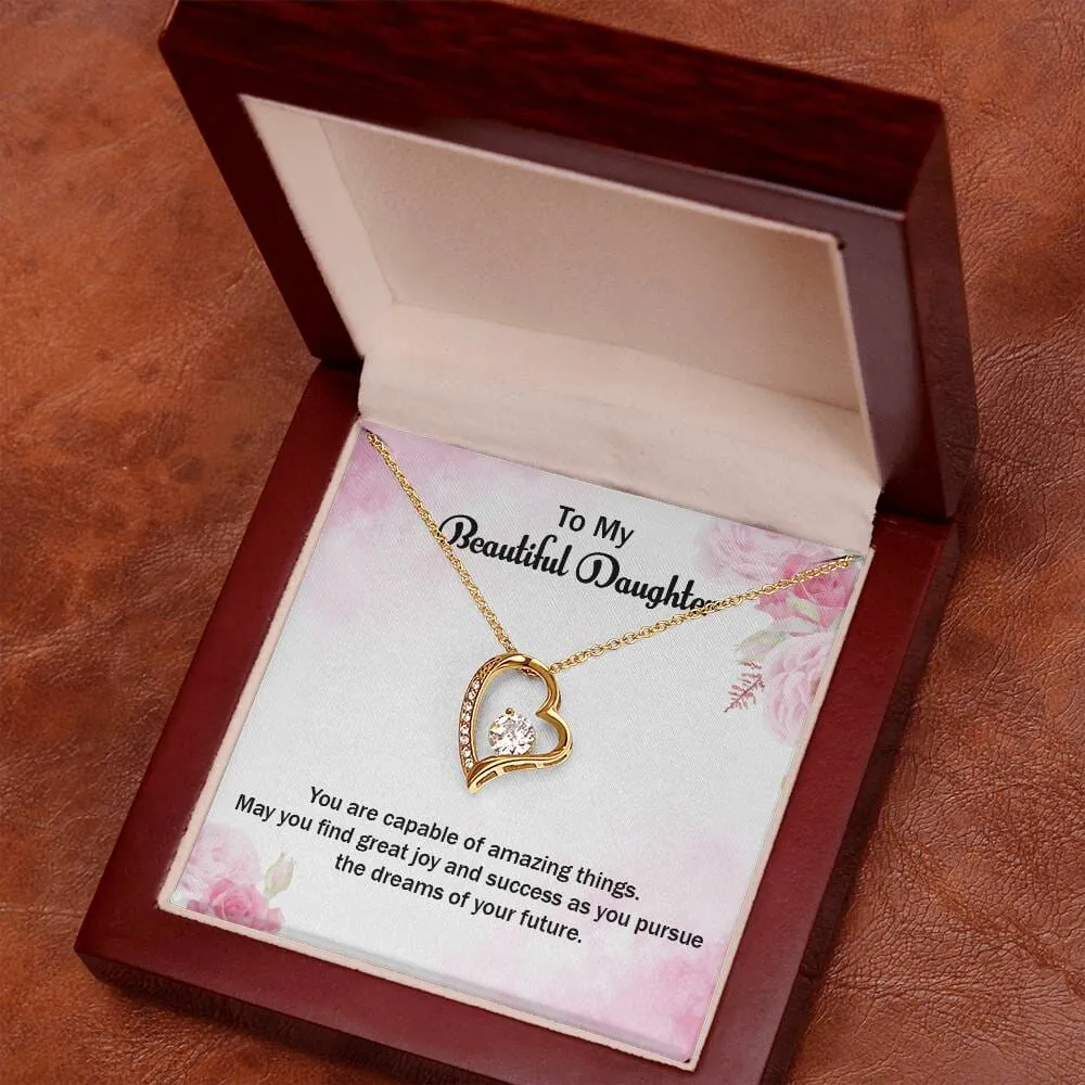 Eternal Sparkle: The Forever Love Necklace - A Symbol of Your Unwavering Belief in Your Daughter