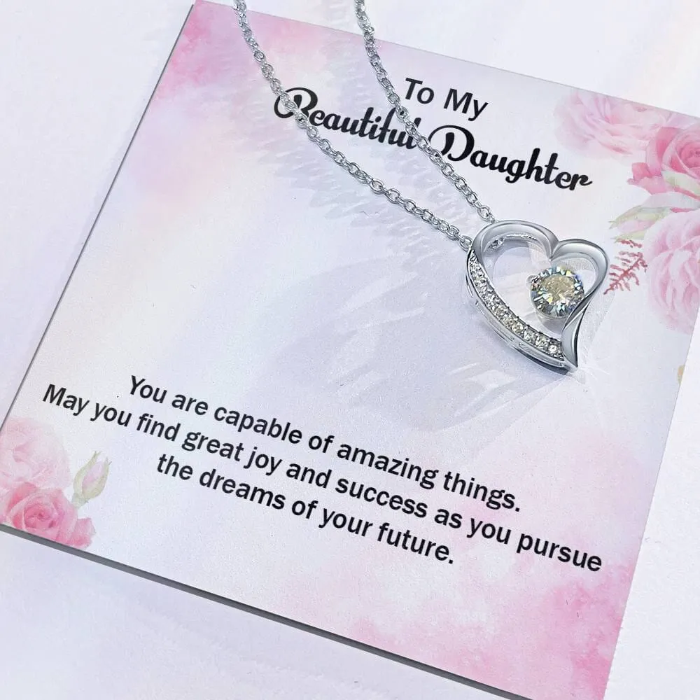 Eternal Sparkle: The Forever Love Necklace - A Symbol of Your Unwavering Belief in Your Daughter