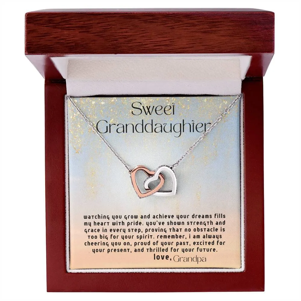 Everlasting Bonds: The Grandparent's Interlocking Hearts Necklace with Personalized Message