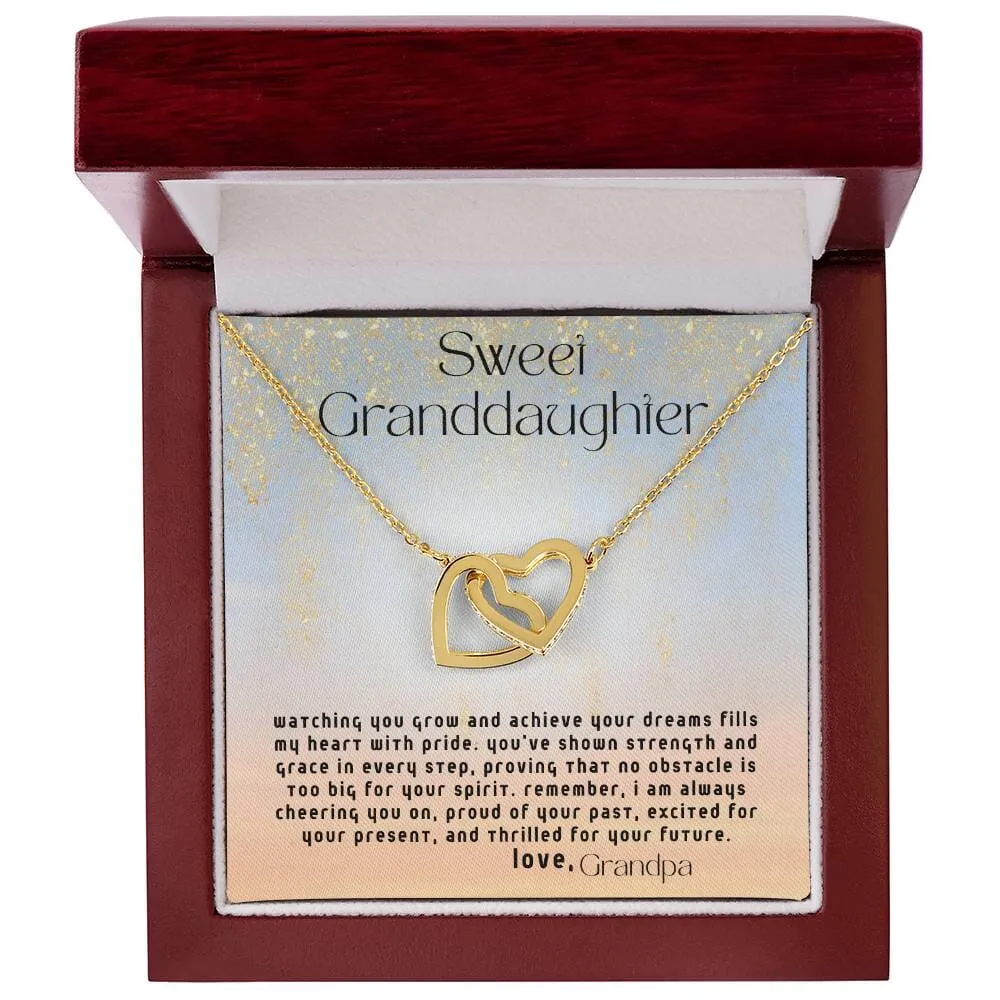 Everlasting Bonds: The Grandparent's Interlocking Hearts Necklace with Personalized Message
