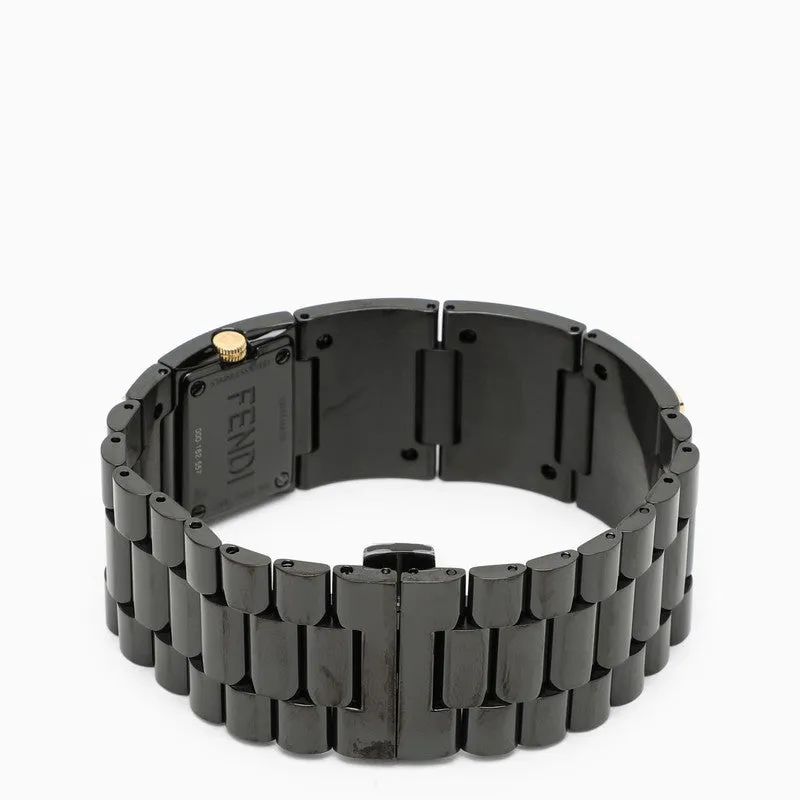 FENDI Mini Watch with Gold Logo Lettering