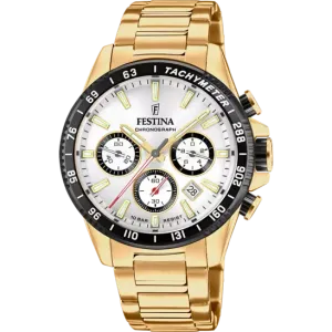 Festina Timeless Chronograph White Dial Stainless Steel 316L Strap Men's Watch F20634/1