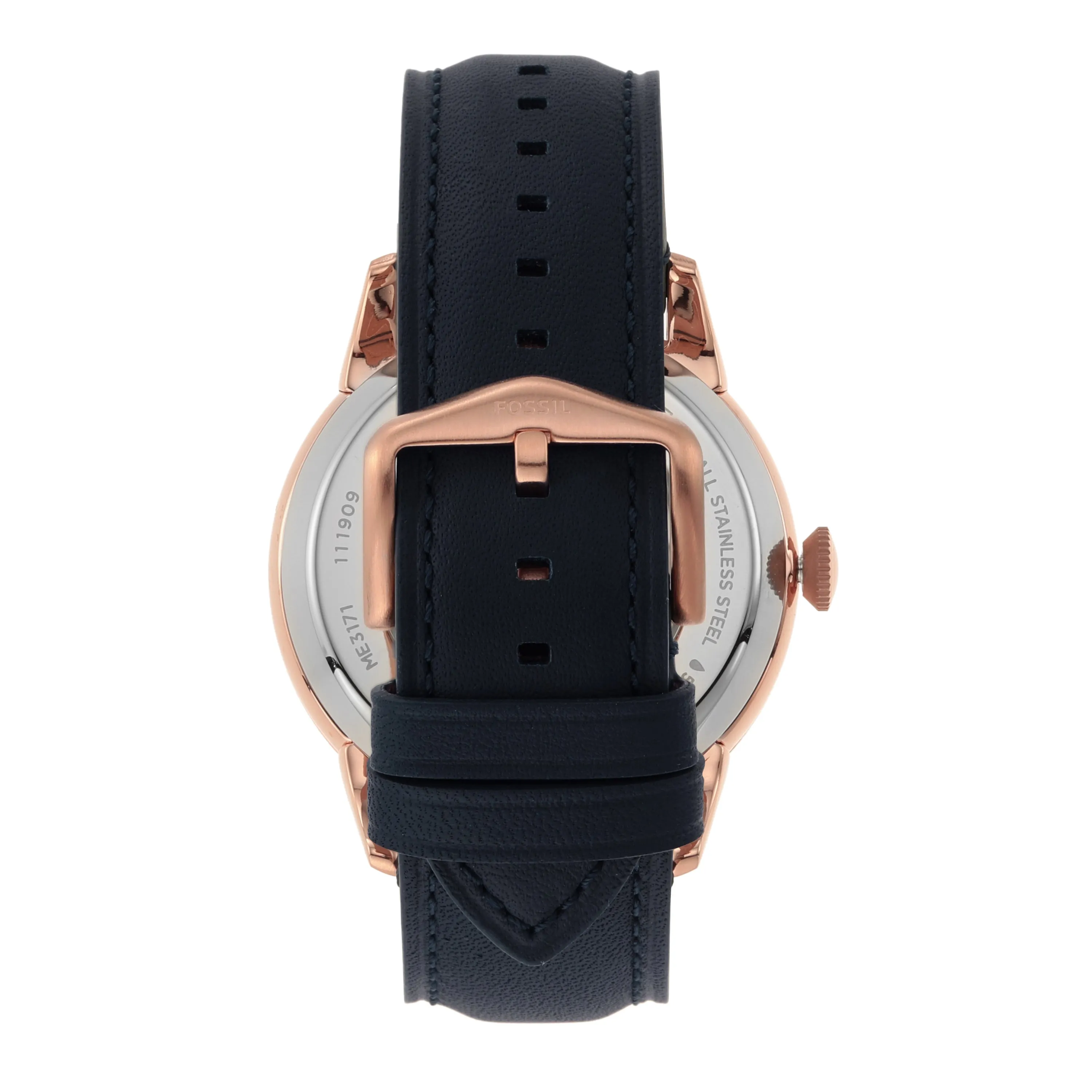 Fossil Townsman Mechanical Watch with White Dial and Blue Leather Strap ME3171