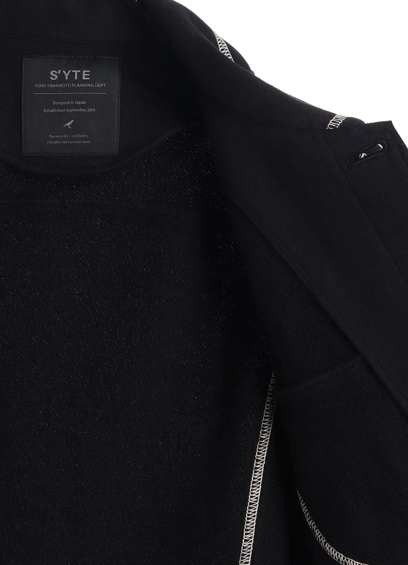 FRENCH TERRY RANDOM STITCH TRUCKER JACKET