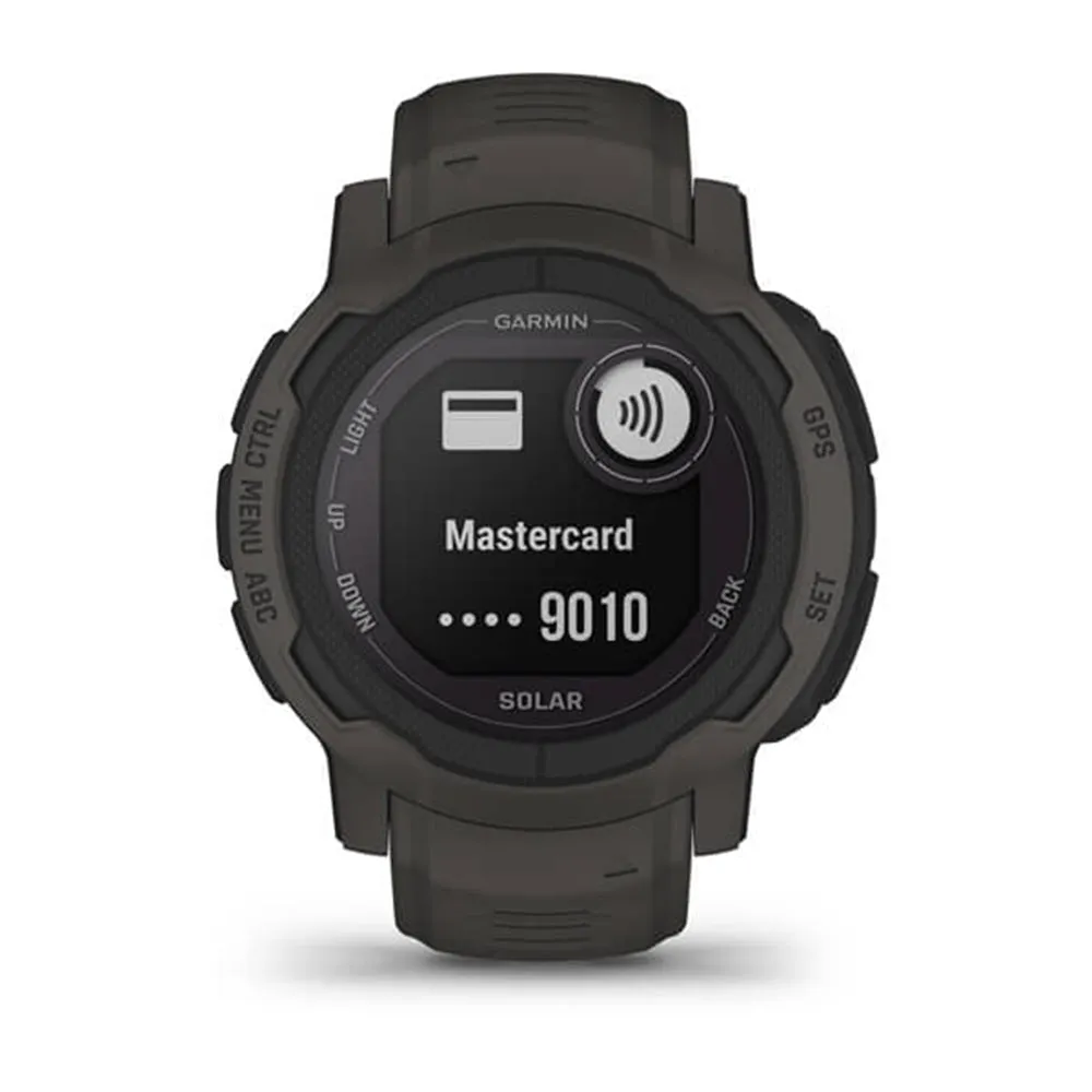 Garmin Instinct 2 Solar Graphite Smaller-Sized Rugged Outdoor Solar Charging Capabilities Multi-GNSS Support Watch - 010-02627-10