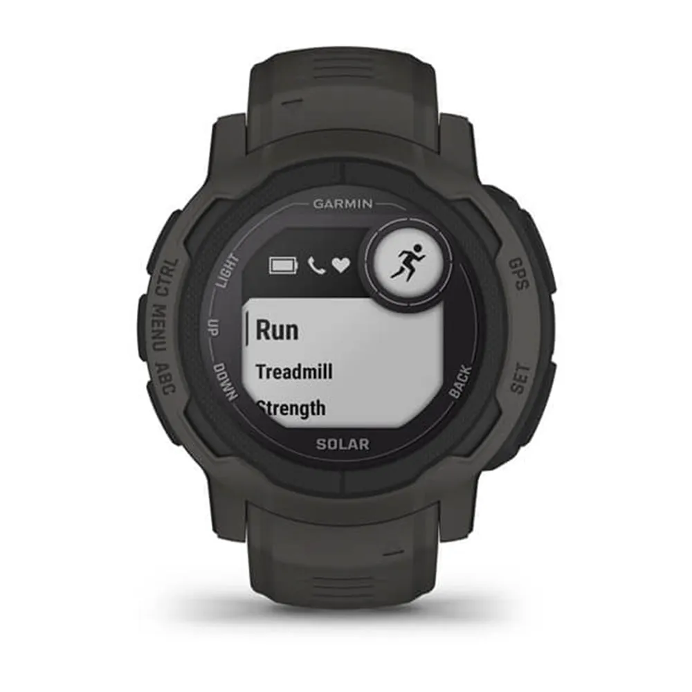 Garmin Instinct 2 Solar Graphite Smaller-Sized Rugged Outdoor Solar Charging Capabilities Multi-GNSS Support Watch - 010-02627-10