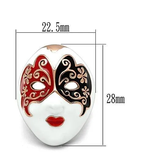 GL246 - IP Rose Gold(Ion Plating) Brass Ring with No Stone