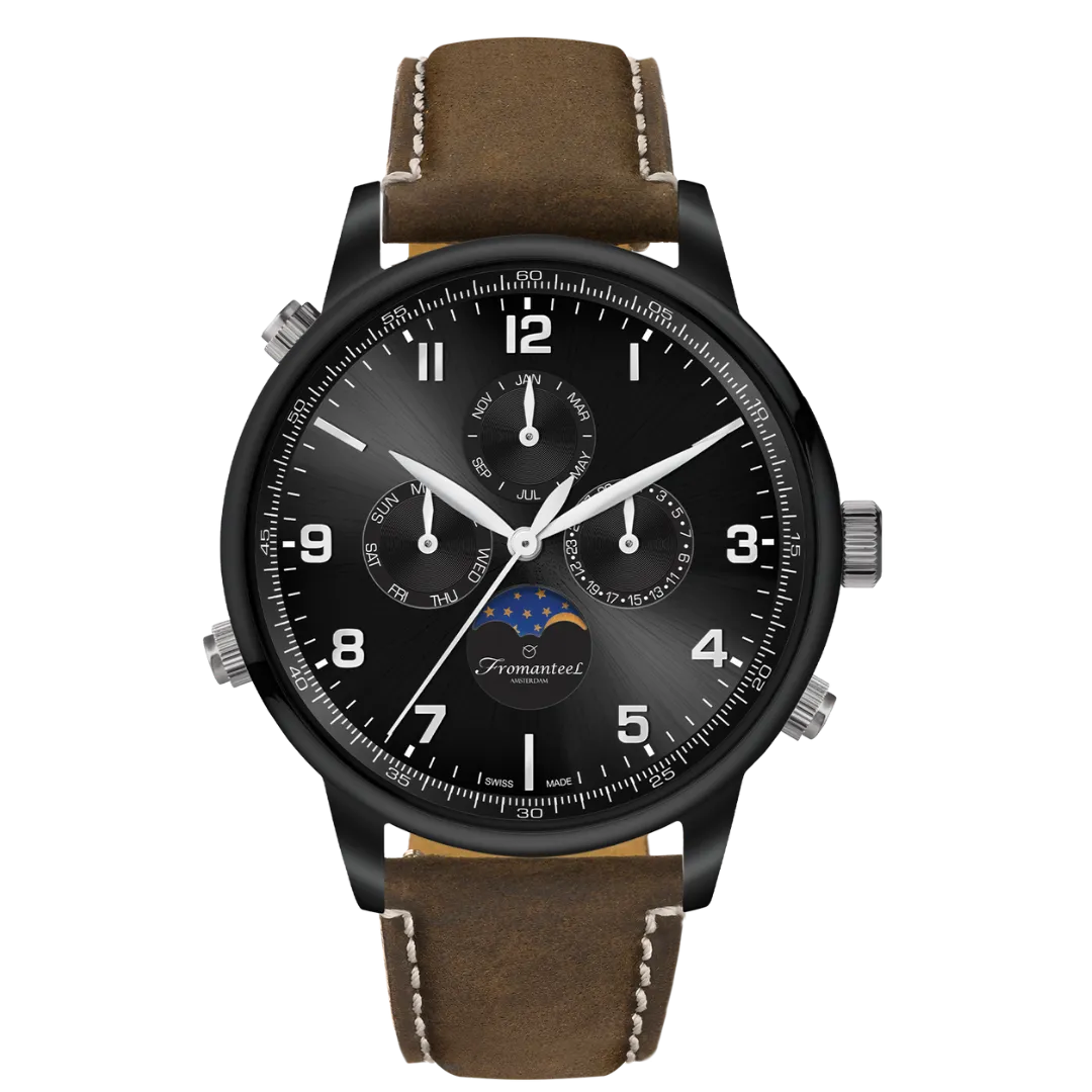 Globetrotter All-Black Moon Phase NERO™