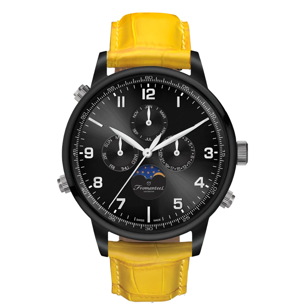 Globetrotter All-Black Moon Phase NERO™