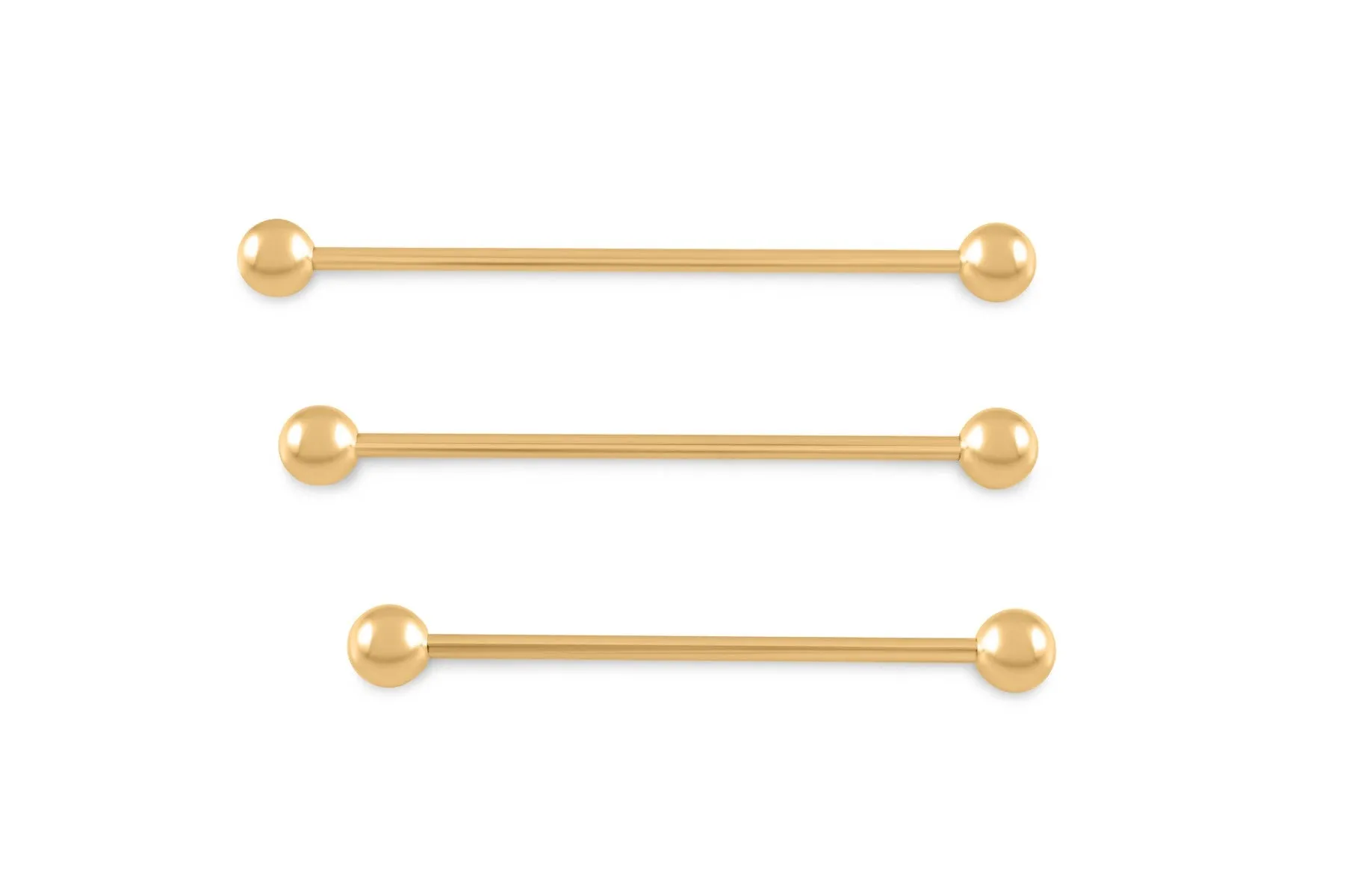 Gold Ball End Collar Bar