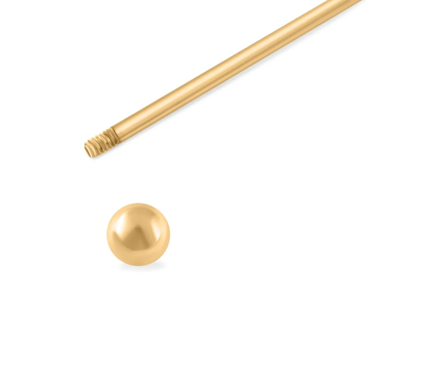 Gold Ball End Collar Bar