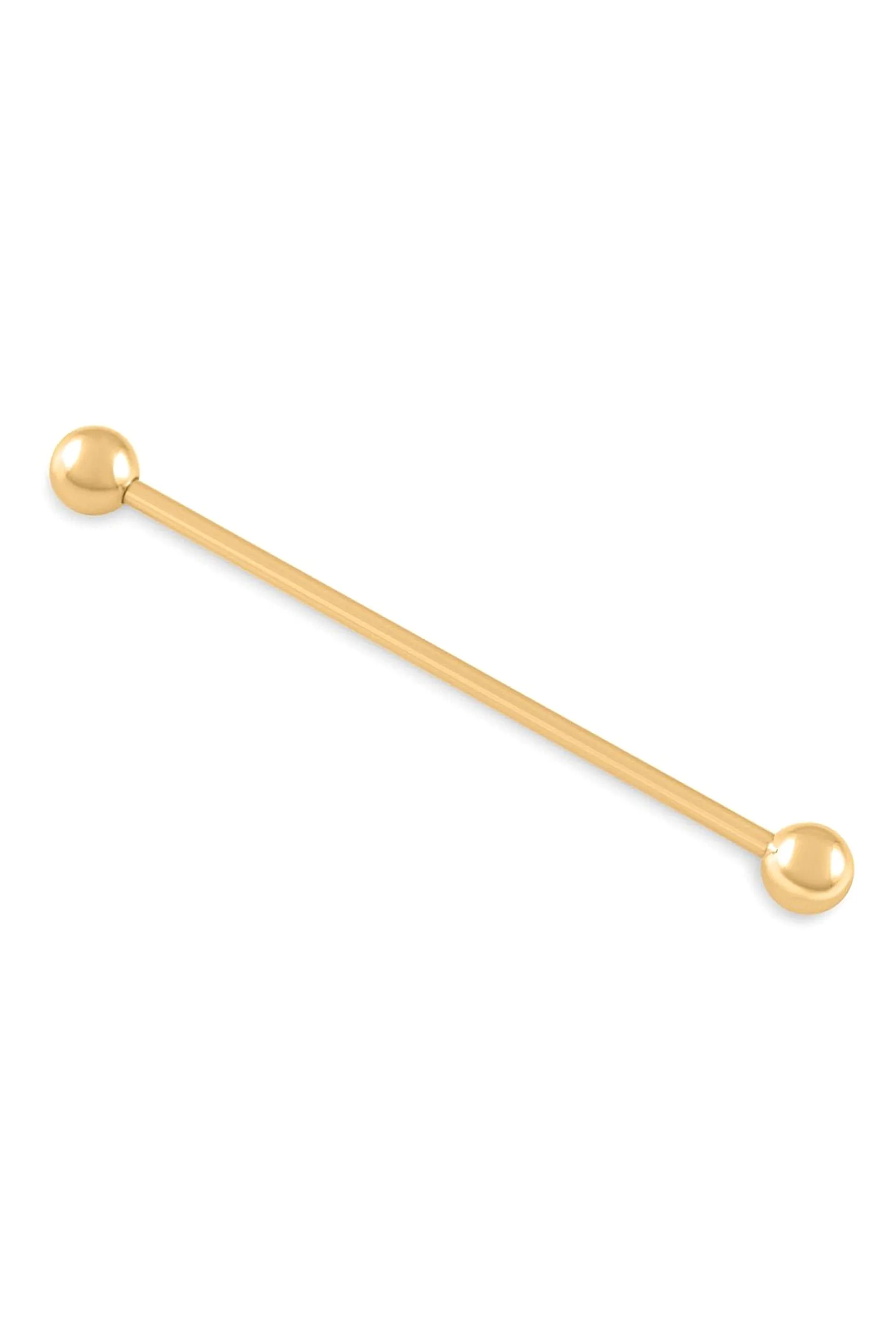 Gold Ball End Collar Bar