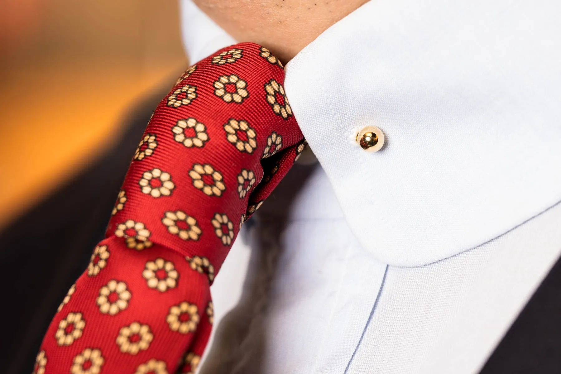 Gold Ball End Collar Bar