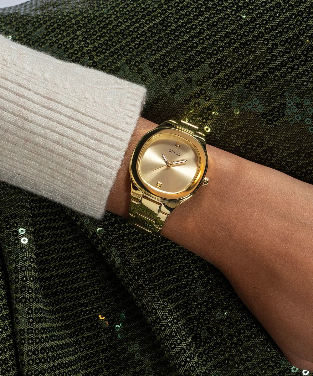 GUESS Ladies Gold Tone Analog Watch