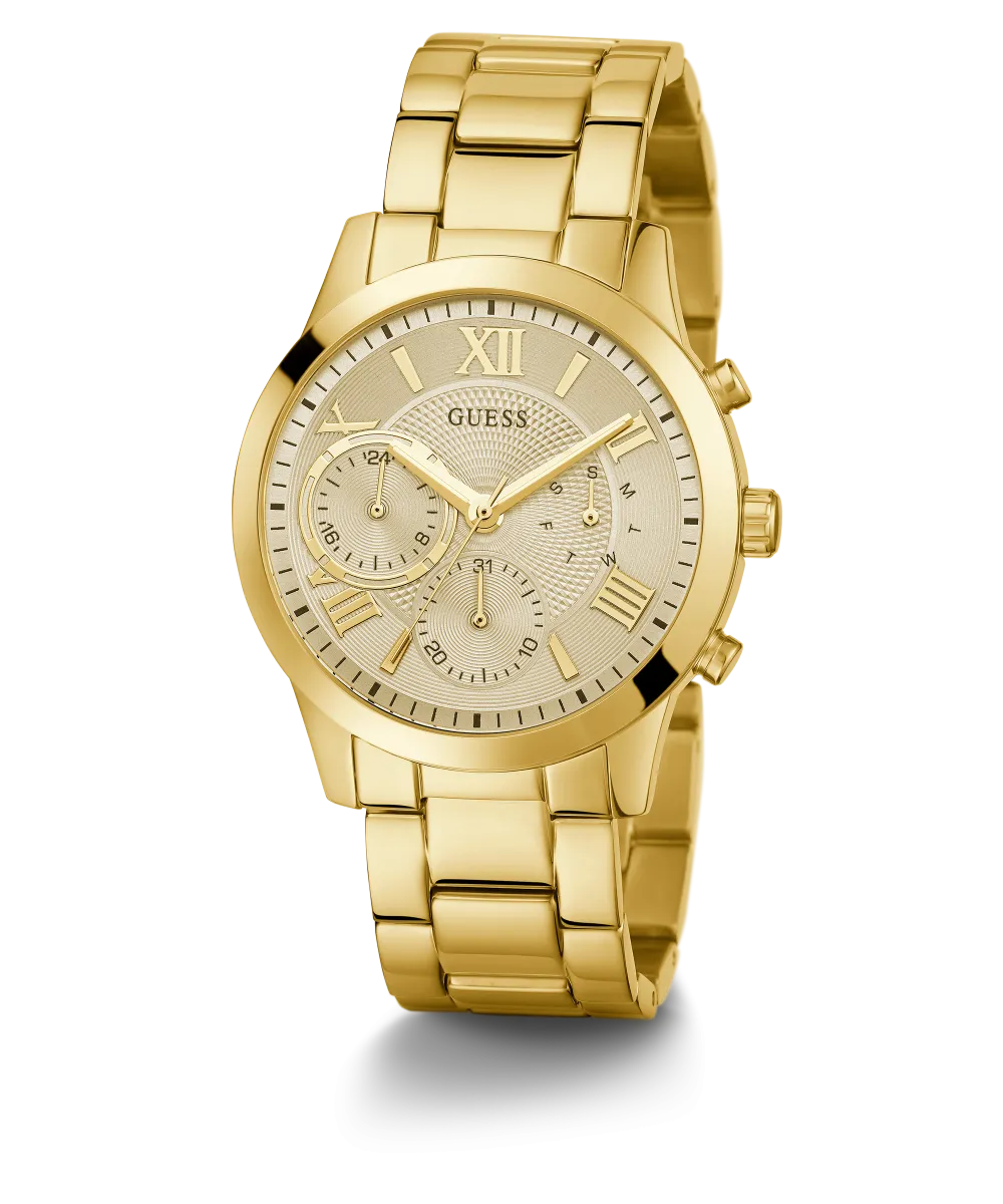 GUESS Ladies Gold Tone Multi-function Watch