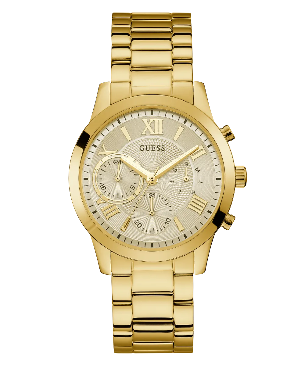 GUESS Ladies Gold Tone Multi-function Watch