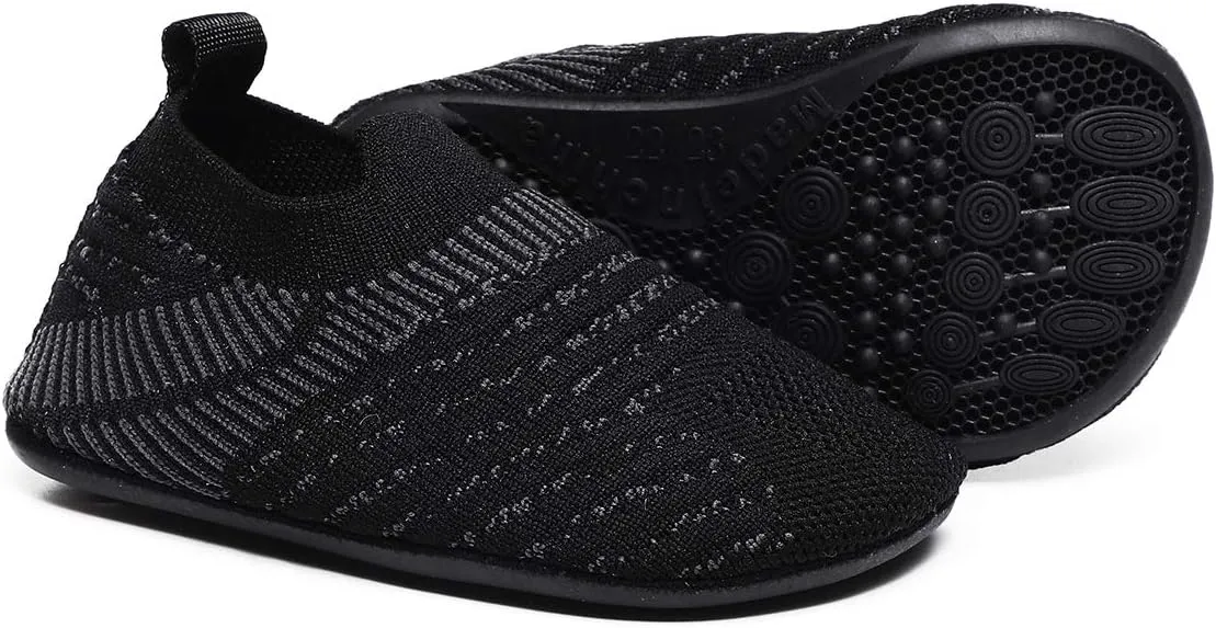 Hayeabi Toddler Kids Lightweight Indoor Outdoor House Slippers Shoes Non-Slip Grip Comfy Home Floor Shoes for Boys Girls