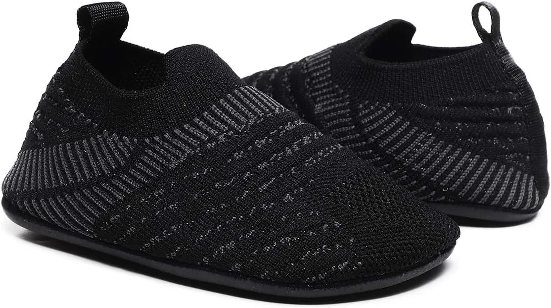 Hayeabi Toddler Kids Lightweight Indoor Outdoor House Slippers Shoes Non-Slip Grip Comfy Home Floor Shoes for Boys Girls