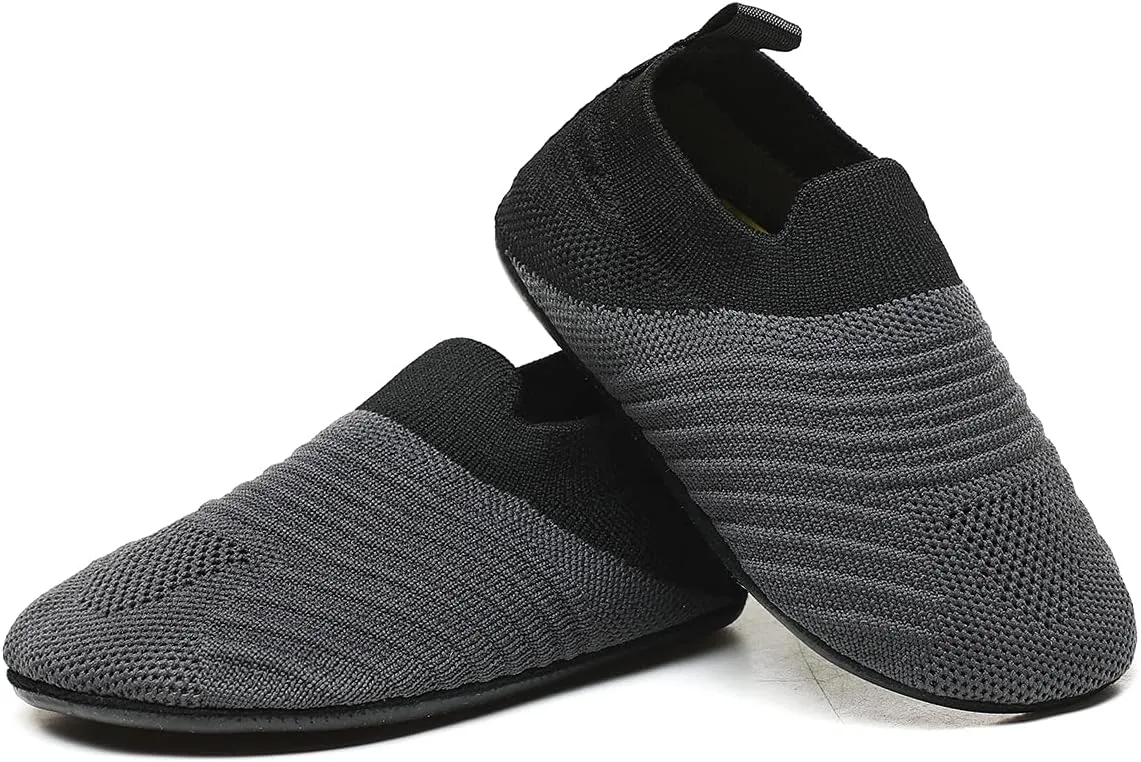 Hayeabi Toddler Kids Lightweight Indoor Outdoor House Slippers Shoes Non-Slip Grip Comfy Home Floor Shoes for Boys Girls
